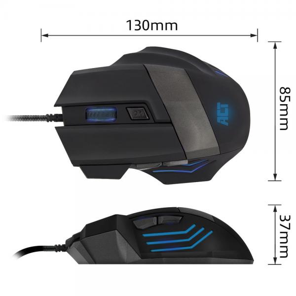 ACT AC5000 mouse Mano destra USB tipo A Ottico 3200 DPI