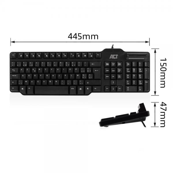 ACT AC5475 tastiera USB AZERTY Belga Nero