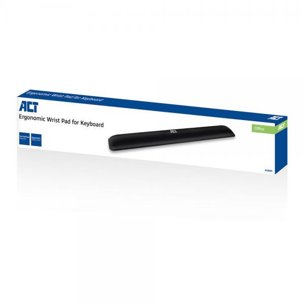 ACT AC8005 poggiapolso Poliestere, Gomma Nero
