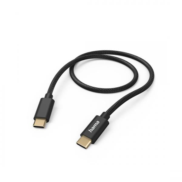 Hama Fabric cavo USB 1,5 m USB 2.0 USB C Nero