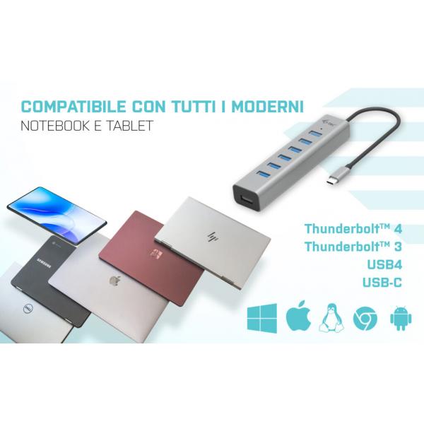 i-tec USB-C Charging Metal HUB 7 Port