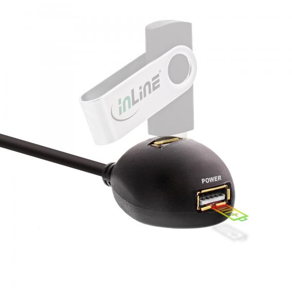 InLine Cavo USB 3.2 Gen.1 A M-F, 3m, Docking Stand con base magnetica