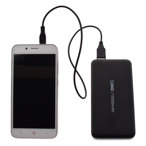 2GO 795944 batteria portatile Polimeri di litio (LiPo) 10000 mAh Nero