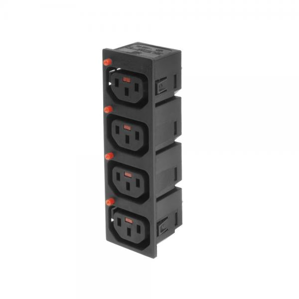 ACT STF074 cavo di collegamento 4x IEC 60320 C13 Nero