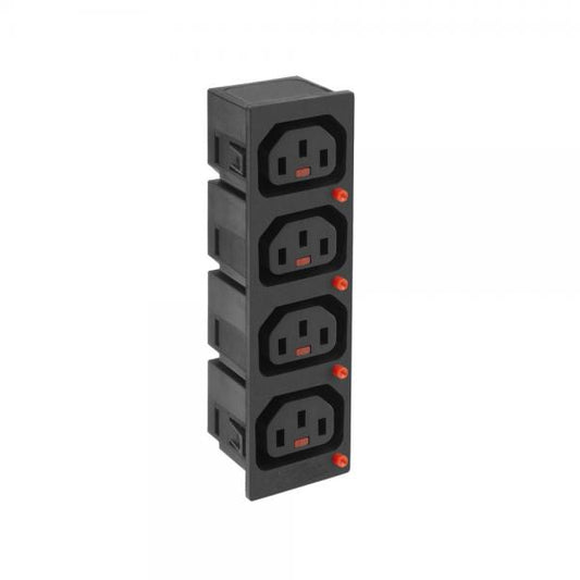 ACT STF074 cavo di collegamento 4x IEC 60320 C13 Nero