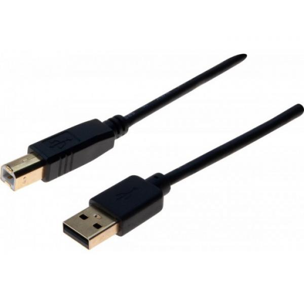 CUC Exertis Connect 532427 cavo USB 1 m USB 2.0 USB A USB B Trasparente
