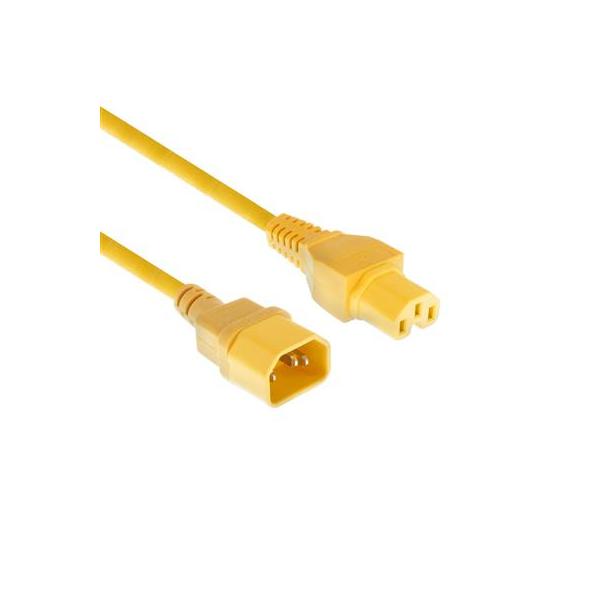 ACT AK5311 cavo di alimentazione Giallo 2 m Accoppiatore C14 Accoppiatore C15