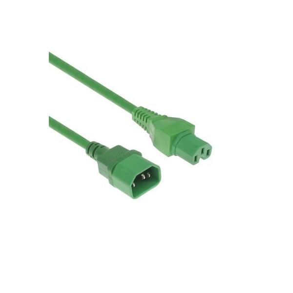 ACT AK5310 cavo di alimentazione Verde 2 m Accoppiatore C14 Accoppiatore C15