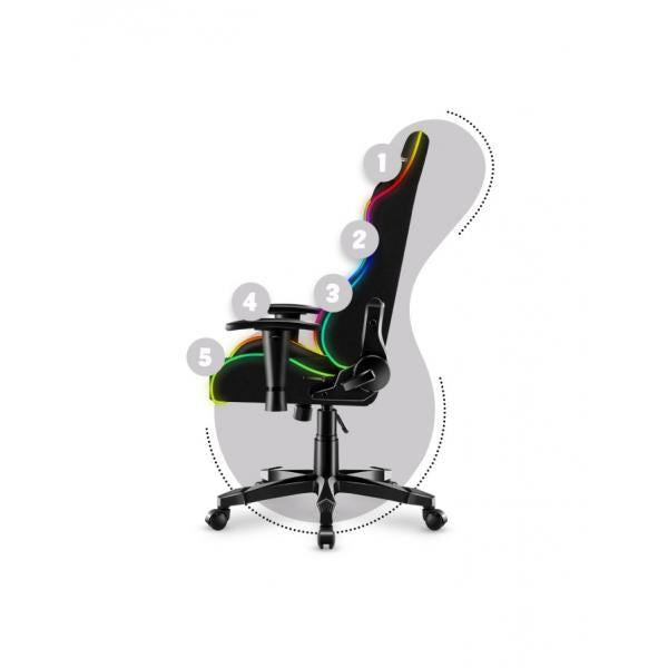 Huzaro Ranger 6.0 RGB Sedia per gaming universale Seduta a dondolo (culla) Nero