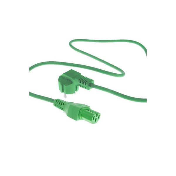 ACT AK5318 cavo di alimentazione Verde 1 m CEE7/7 Accoppiatore C15