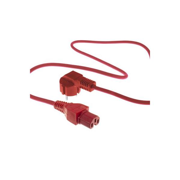 ACT AK5314 cavo di alimentazione Rosso 1 m CEE7/7 Accoppiatore C15