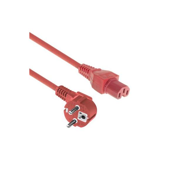 ACT AK5314 cavo di alimentazione Rosso 1 m CEE7/7 Accoppiatore C15