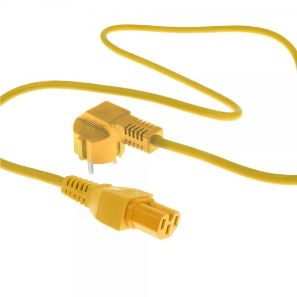 ACT AK5320 cavo di alimentazione Giallo 1 m CEE7/7 IEC C15