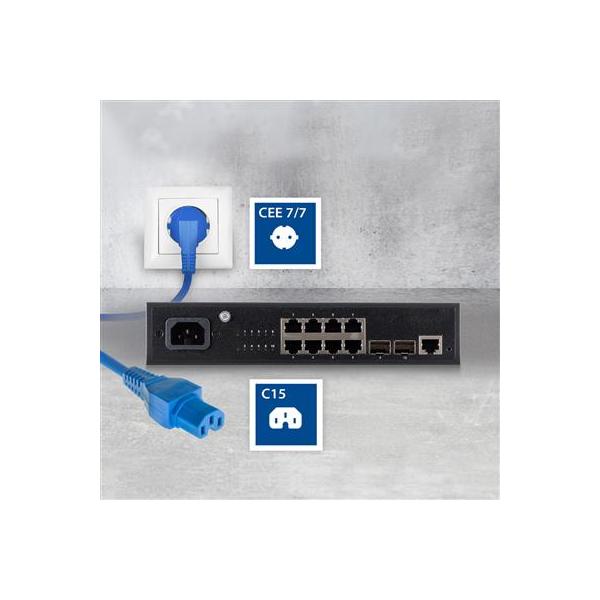 ACT AK5316 cavo di alimentazione Blu 1 m CEE7/7 Accoppiatore C15