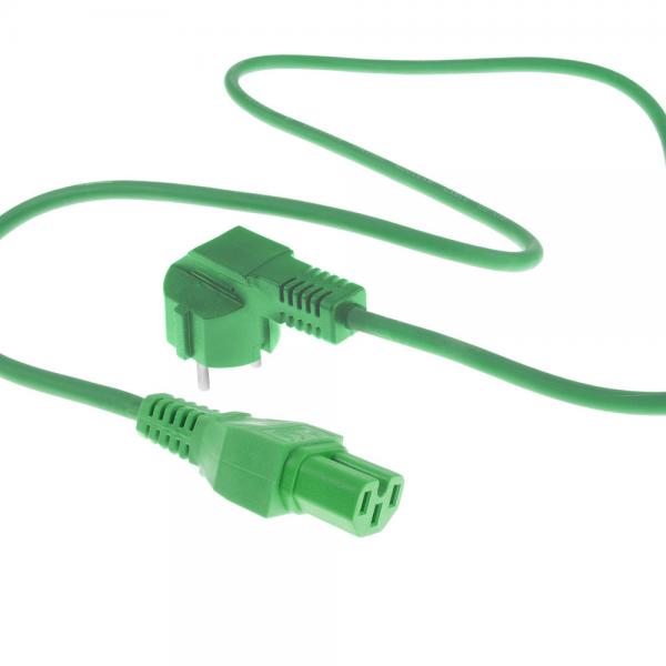 ACT AK5296 cavo di alimentazione Verde 1,5 m CEE7/7 Accoppiatore C15