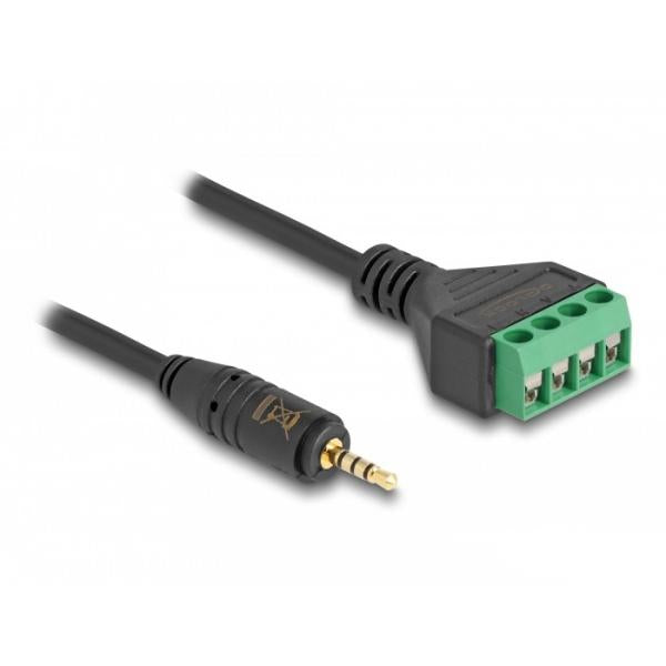 DeLOCK 66256 cavo audio 0,2 m 2.5mm Terminale Nero, Verde