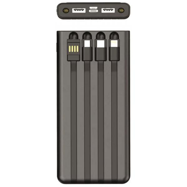 2GO 797371 batteria portatile 10000 mAh Nero