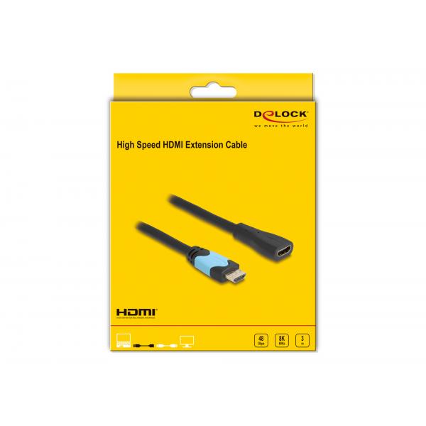 DeLOCK 81999 cavo HDMI 3 m HDMI tipo A (Standard) Nero, Turchese