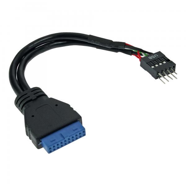 InLine Cavo USB 3.0 interno 19pin maschio / USB 2.0 2x 4pin maschio, 0,15m