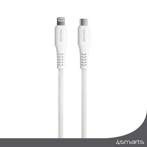 4smarts 465592 cavo Lightning 1,5 m Argento, Bianco