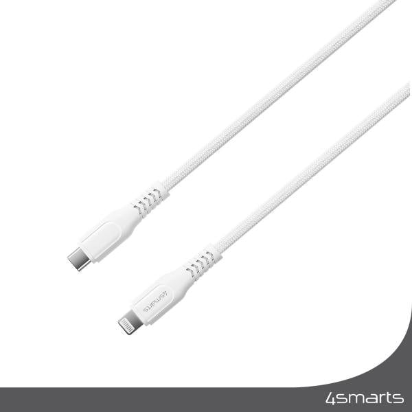 4smarts 465592 cavo Lightning 1,5 m Argento, Bianco