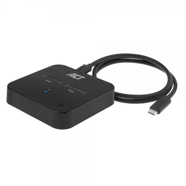 ACT AC1502 docking station per unità di archiviazione USB 3.2 Gen 2 (3.1 Gen 2) Type-C Nero