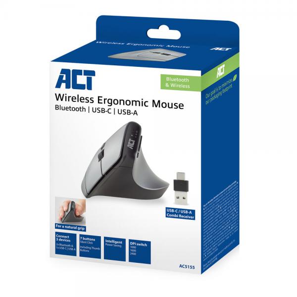 ACT AC5155 mouse Mano destra RF senza fili + Bluetooth Ottico 2400 DPI