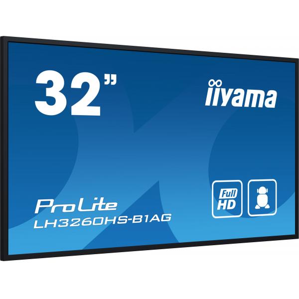 iiyama PROLITE Pannello A digitale 80 cm (31.5") LED Wi-Fi 500 cd/m Full HD Nero Processore integrato Android 11 24/7
