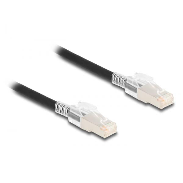 DeLOCK 80255 cavo di rete Nero 1 m Cat6a S/FTP (S-STP)