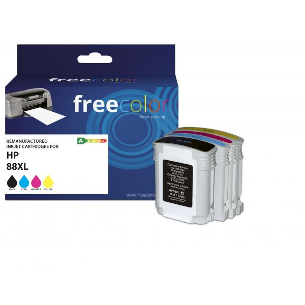 Freecolor Patrone HP 88XL color BK/C/M