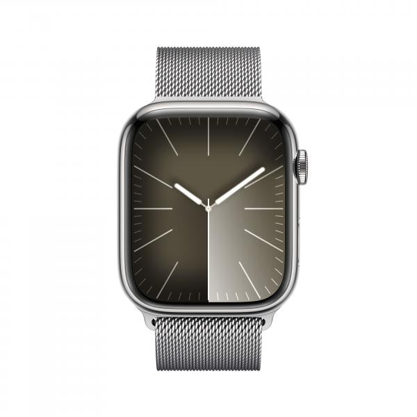 Apple Watch Series 9 45 mm Digitale 396 x 484 Pixel Touch screen 4G Argento Wi-Fi GPS (satellitare)