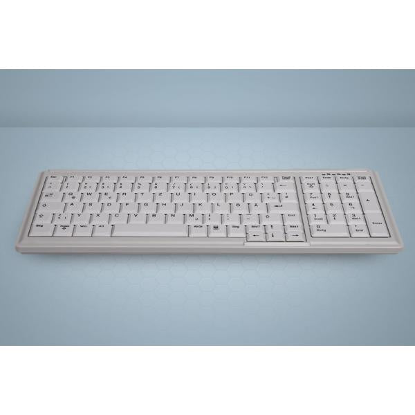 Active Key ??-7000 tastiera USB AZERTY Tedesco Bianco