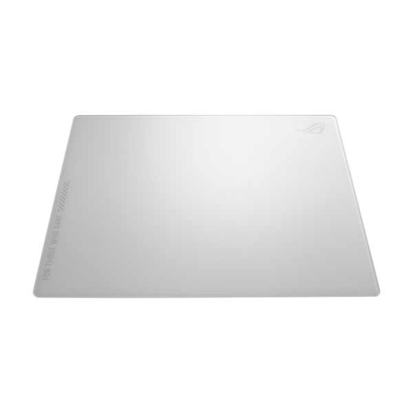 ASUS ROG Moonstone Ace L Tappetino per mouse per gioco da computer Bianco (Asus ROG MOONSTONE ACE L Tempered Glass Mouse Pad, Anti-slip Silicone Base, 500 x 400 x 4 mm, White)