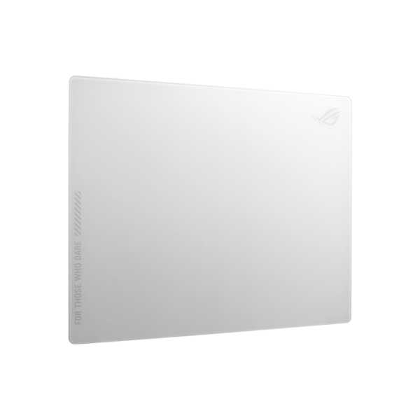 ASUS ROG Moonstone Ace L Tappetino per mouse per gioco da computer Bianco (Asus ROG MOONSTONE ACE L Tempered Glass Mouse Pad, Anti-slip Silicone Base, 500 x 400 x 4 mm, White)