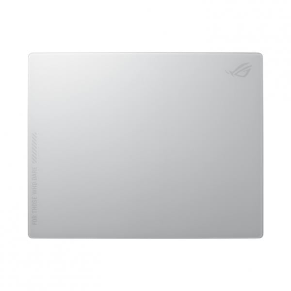 ASUS ROG Moonstone Ace L Tappetino per mouse per gioco da computer Bianco (Asus ROG MOONSTONE ACE L Tempered Glass Mouse Pad, Anti-slip Silicone Base, 500 x 400 x 4 mm, White)