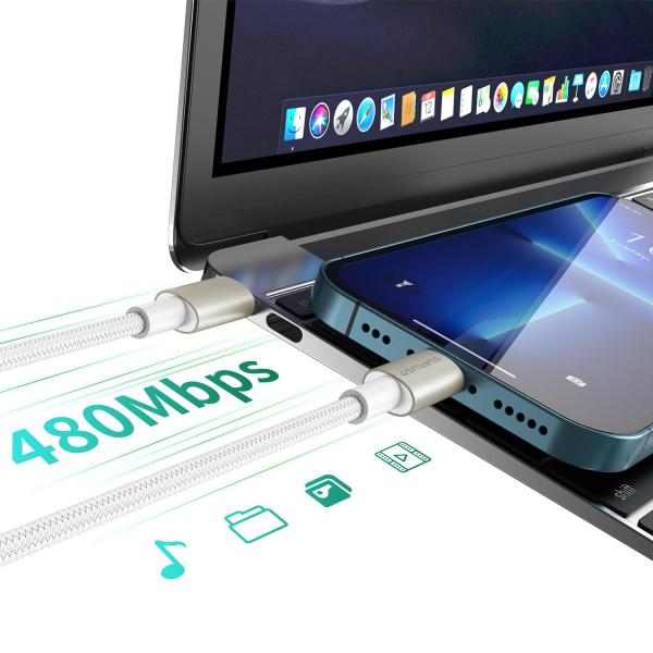 4smarts 540621 cavo USB USB 2.0 USB C Argento, Bianco