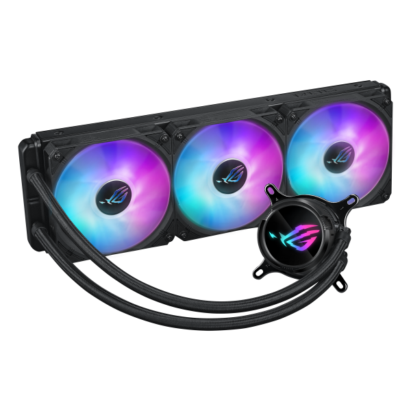 ASUS ROG Strix LC III 360 ARGB Processore Kit di raffreddamento a liquido 12 cm Nero (Asus ROG STRIX LC III 360 ARGB Liquid CPU Cooler, 360mm, 7th Gen v2 Asetek Pump, ARGB Fans, Rotatable Water Block