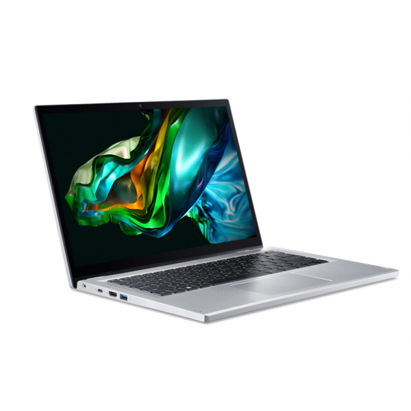 Acer Aspire 3 Spin 14 A3SP14-31PT-310V Intel Core i3 i3-N305 Ibrido (2 in 1) 35,6 cm (14") Touch screen WUXGA 8 GB LPDDR5-SDRAM 512 GB SSD Wi-Fi 6 (802.11ax) Windows 11 Home Argento