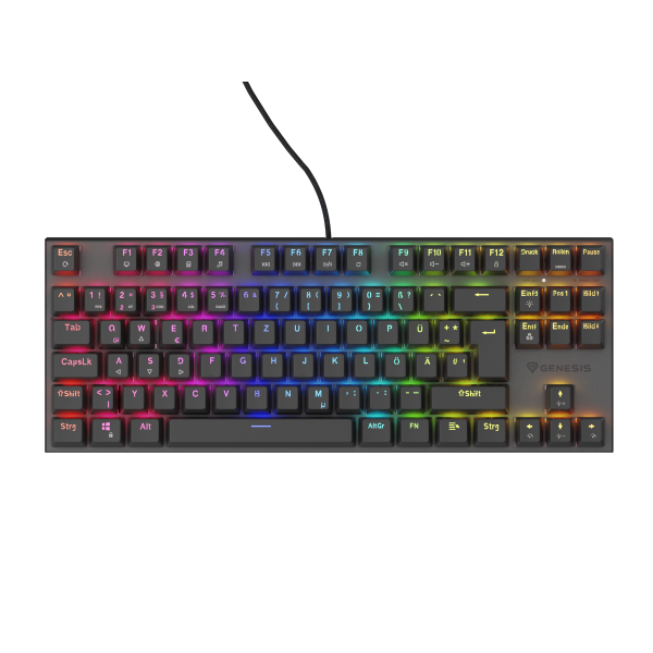 GENESIS NKG-1886 tastiera Gaming USB QWERTZ Tedesco Nero