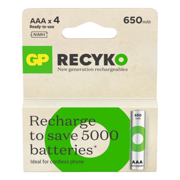 GP Batteries ReCyko Pro GPRCK65AAA082C2 batteria per uso domestico Batteria ricaricabile Mini Stilo AAA Nichel-Metallo Idruro (NiMH)