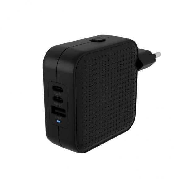 HYPER HJ1003BKWWGL Caricabatterie per dispositivi mobili Computer portatile, Smartphone, Tablet Nero AC Ricarica rapida Interno