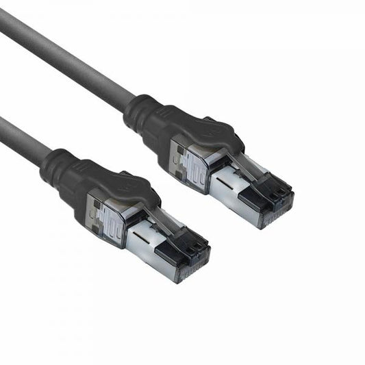 ACT FB4902 cavo di rete Nero 2 m Cat6a S/FTP (S-STP)