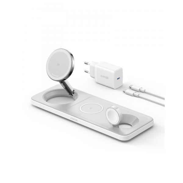 Anker MagGo Universale Bianco USB Carica wireless Ricarica rapida Interno