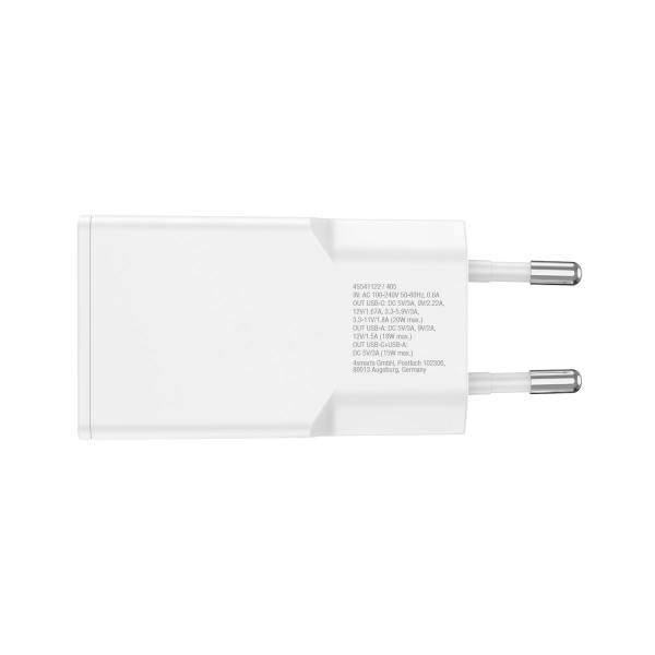 4smarts 541122 Caricabatterie per dispositivi mobili Smartphone, Tablet Bianco AC Ricarica rapida Interno