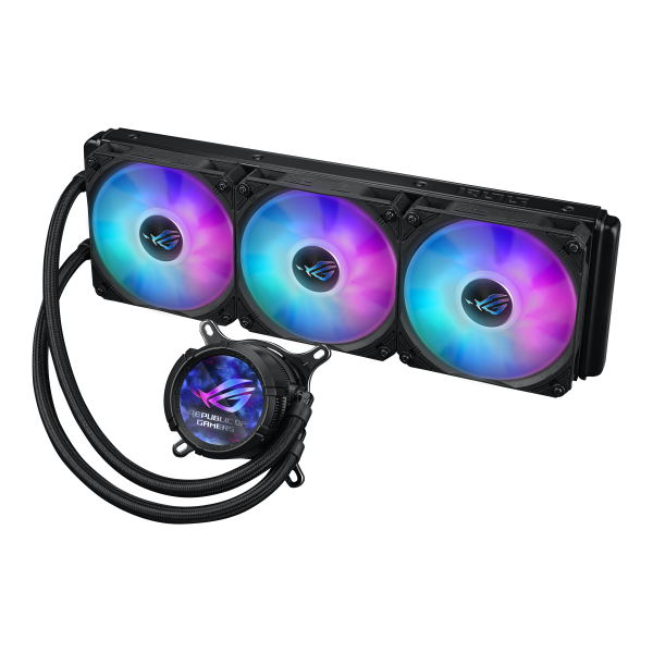ASUS ROG STRIX LC III 360 ARGB Case per computer Raffreddatore di liquidi tutto in uno 12 cm Nero (Asus ROG STRIX LC III 360 ARGB LCD Liquid CPU Cooler, 360mm, 7th Gen v2 Asetek Pump, ARGB Fans, Cust