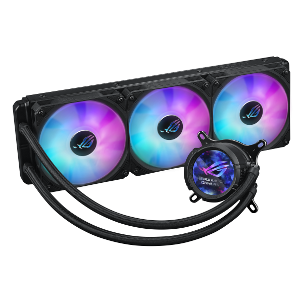 ASUS ROG STRIX LC III 360 ARGB Case per computer Raffreddatore di liquidi tutto in uno 12 cm Nero (Asus ROG STRIX LC III 360 ARGB LCD Liquid CPU Cooler, 360mm, 7th Gen v2 Asetek Pump, ARGB Fans, Cust