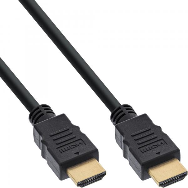 InLine Cavo HDMI, HDMI High Speed con Ethernet, maschio/maschio, nero, 3m