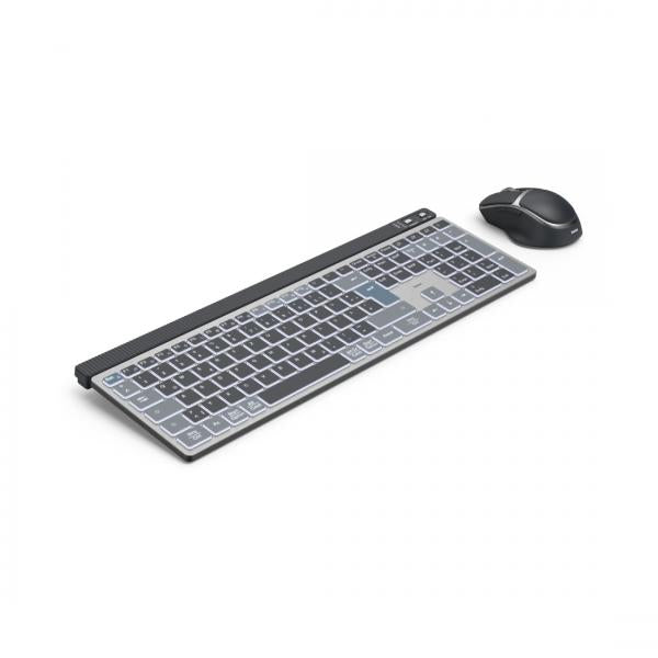 Hama WKM-750 tastiera Mouse incluso Casa/ufficio Bluetooth QWERTZ Tedesco Antracite, Nero, Blu