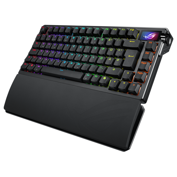 ASUS ROG Azoth Extreme tastiera Gaming USB + RF Wireless + Bluetooth Nero (Asus ROG AZOTH Extreme Compact 75% Mechanical RGB Gaming Keyboard, Wireless/Btooth/USB, NX Snow Switches, 8000Hz, OLED Displ