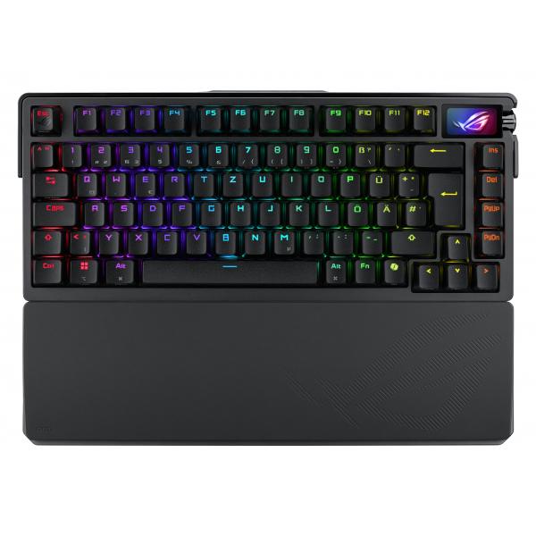 ASUS ROG Azoth Extreme tastiera Gaming USB + RF Wireless + Bluetooth Nero (Asus ROG AZOTH Extreme Compact 75% Mechanical RGB Gaming Keyboard, Wireless/Btooth/USB, NX Snow Switches, 8000Hz, OLED Displ